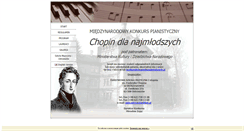 Desktop Screenshot of chopindlanajmlodszych.pl